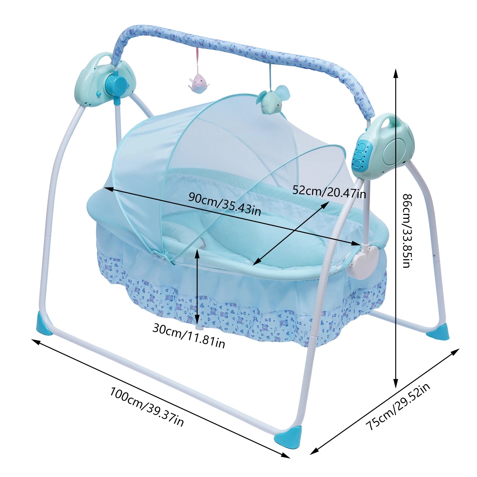 3 Colors Bluetooth Electric Auto Swing Bed