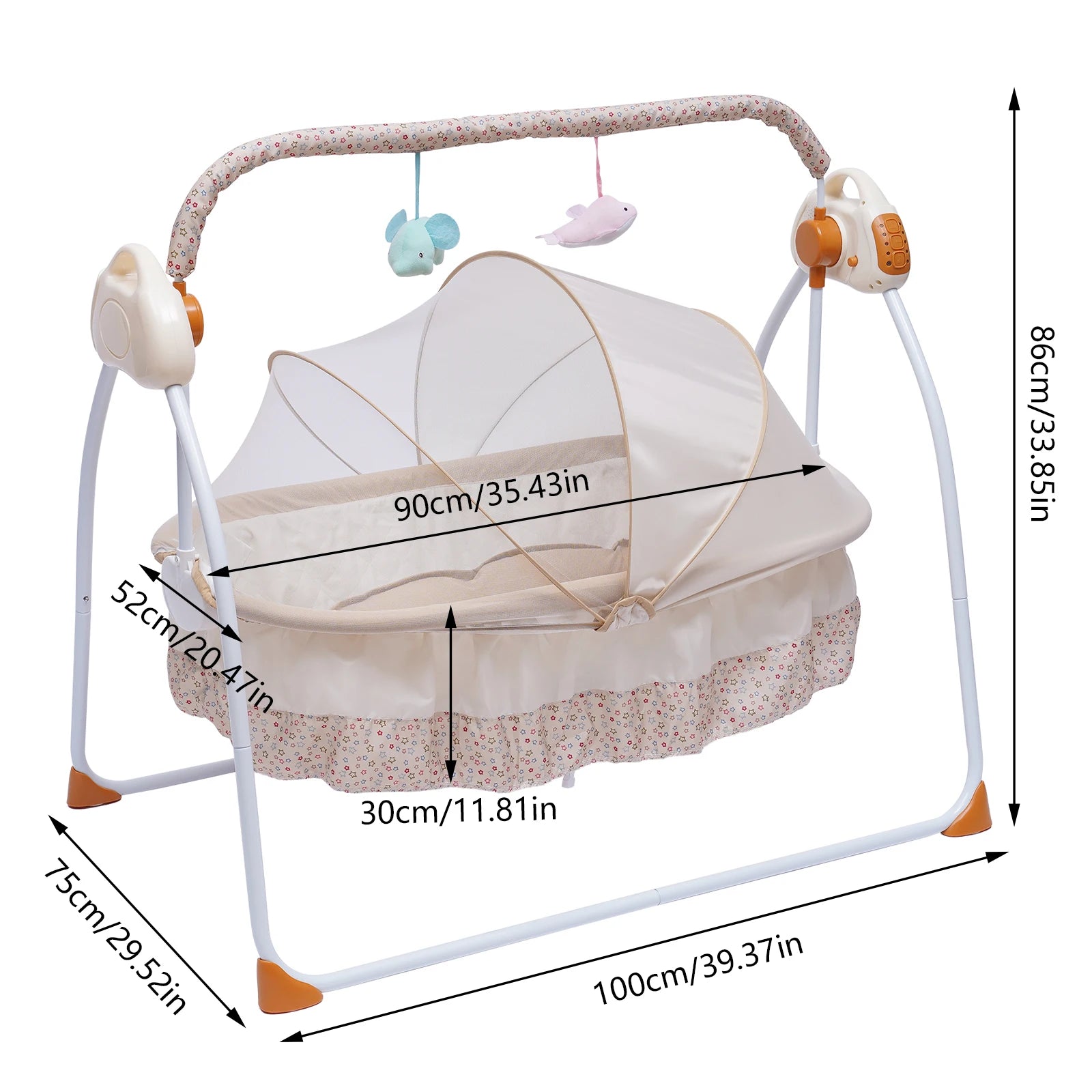 3 Colors Bluetooth Electric Auto Swing Bed