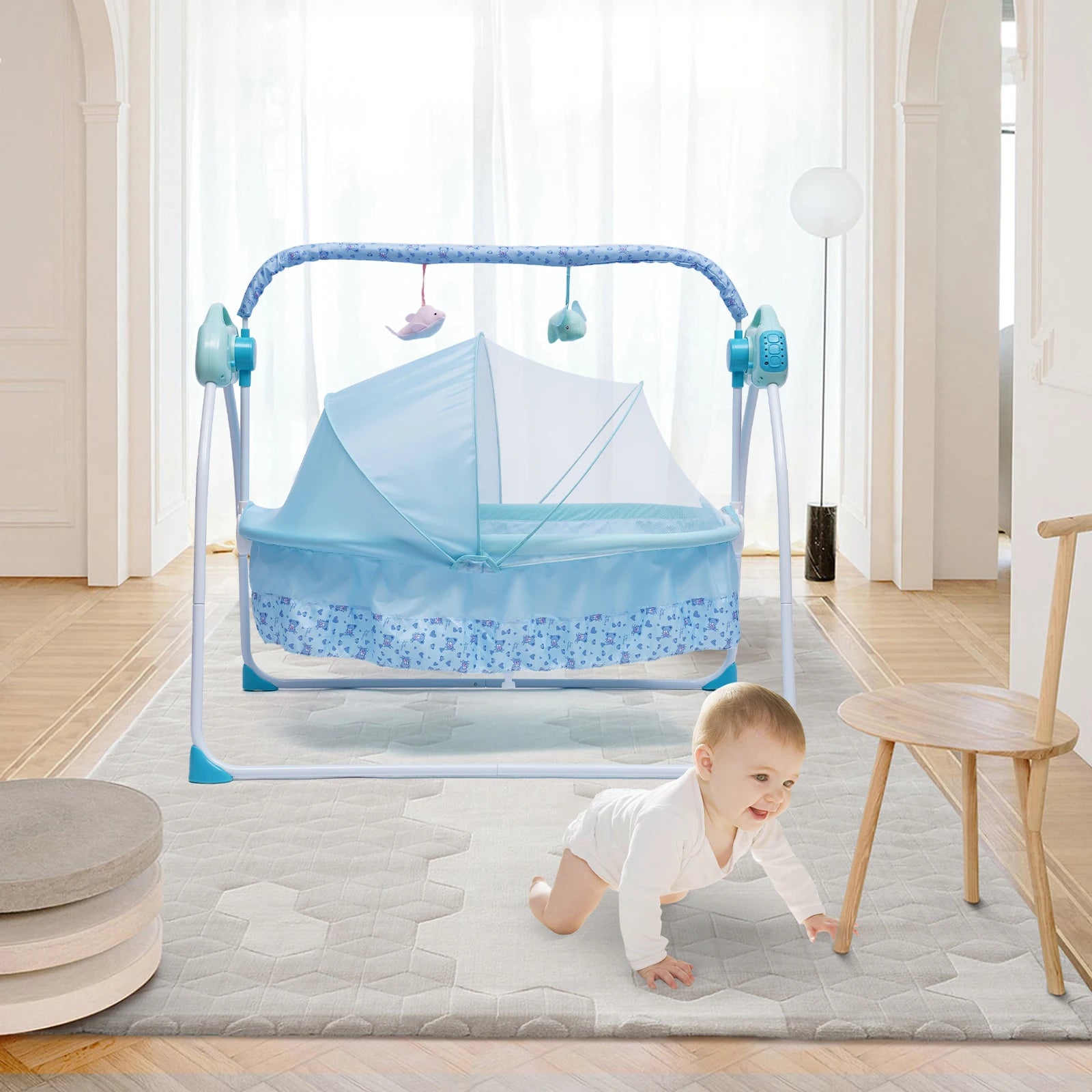 3 Colors Bluetooth Electric Auto Swing Bed