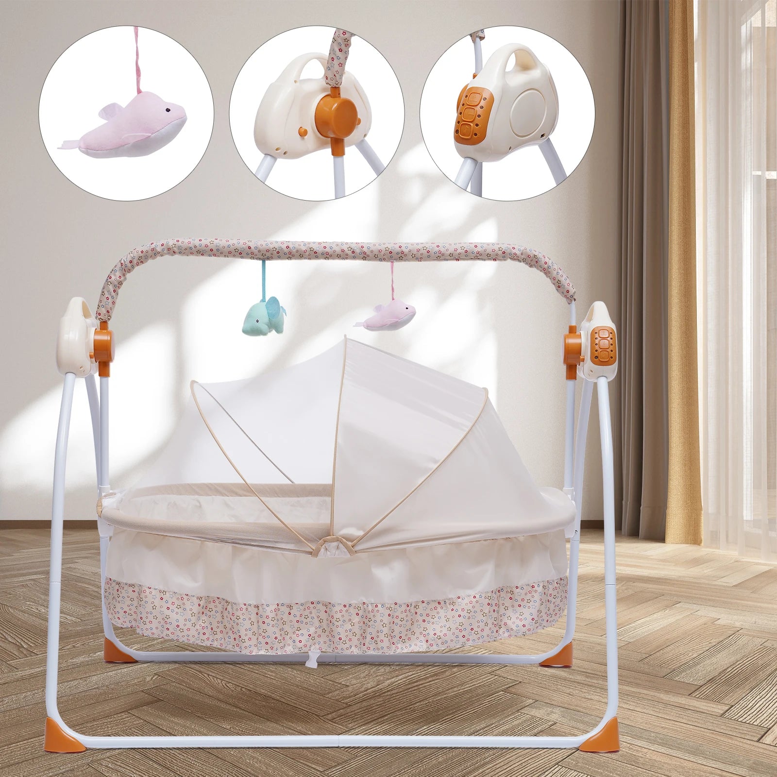 3 Colors Bluetooth Electric Auto Swing Bed