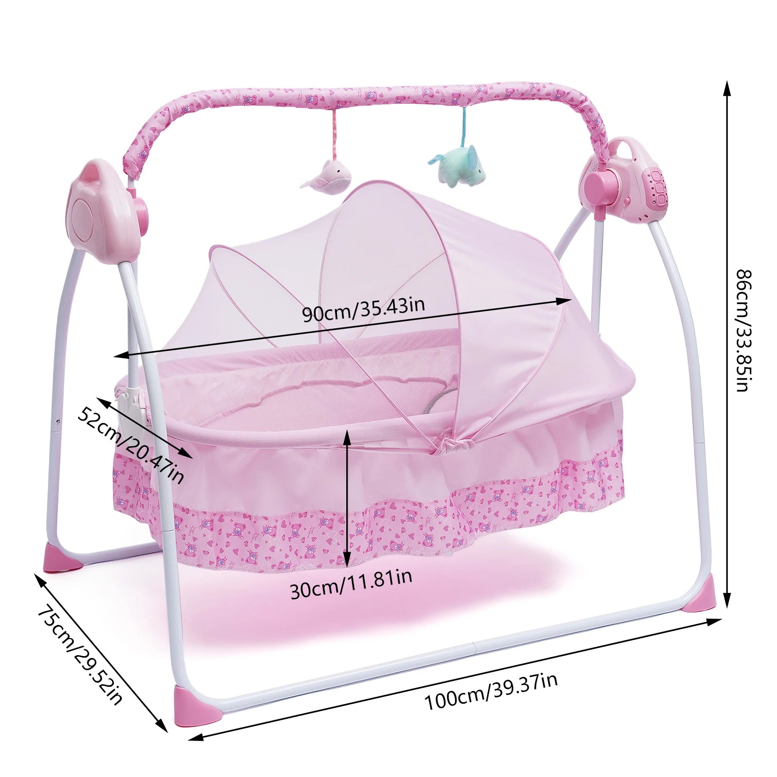 3 Colors Bluetooth Electric Auto Swing Bed