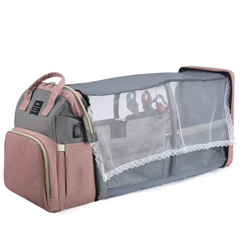 Multi - Functional Folding Baby Bag - The Purely Baby