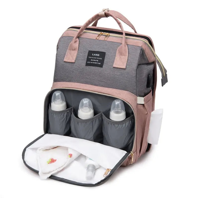 Multi - Functional Folding Baby Bag - The Purely Baby