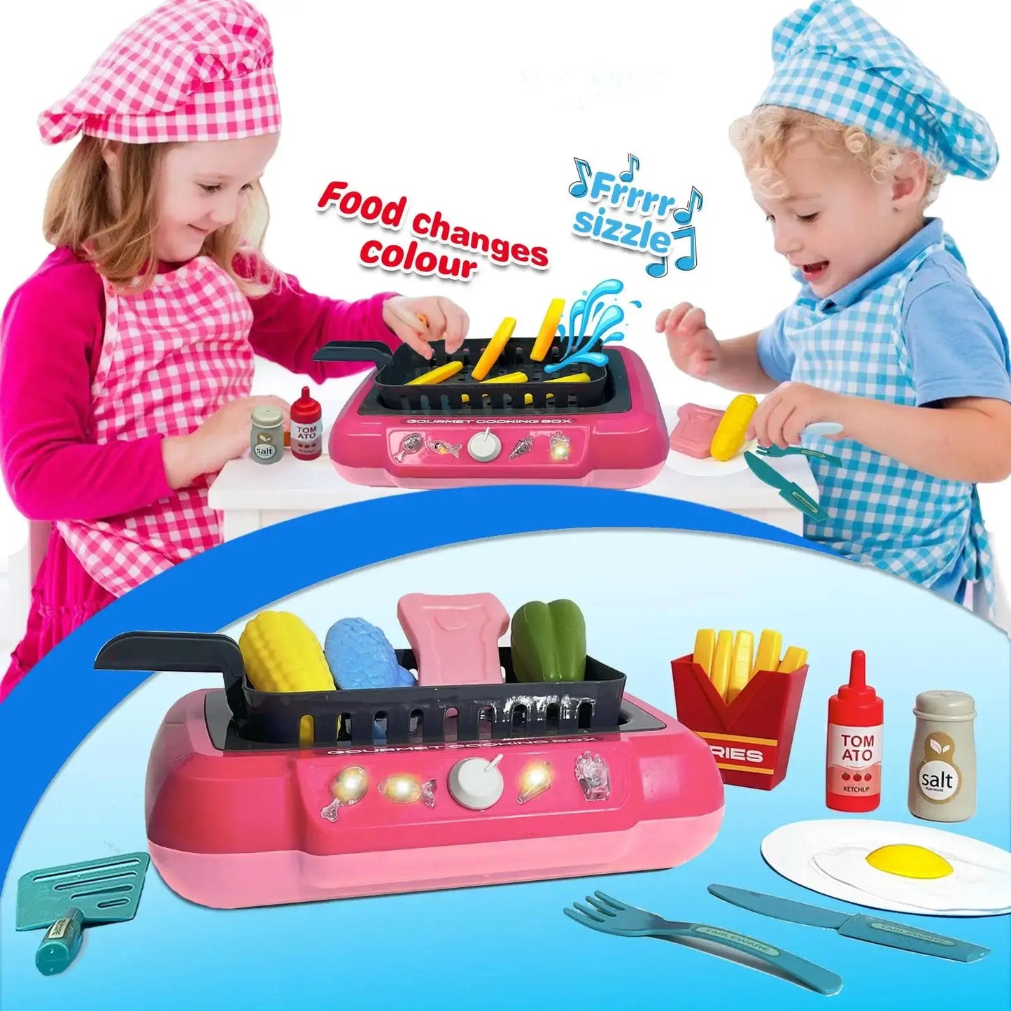 Color Changing Kids Food Fryer Pretend Play Toys - The Purely Baby