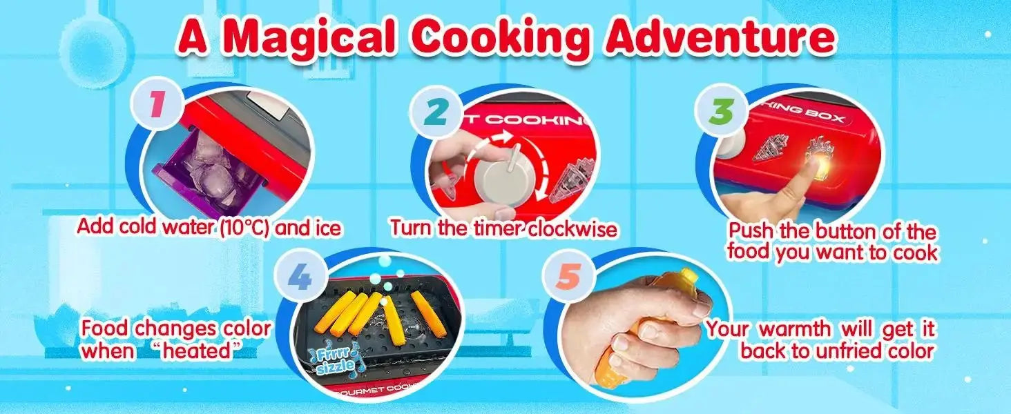 Color Changing Kids Food Fryer Pretend Play Toys - The Purely Baby