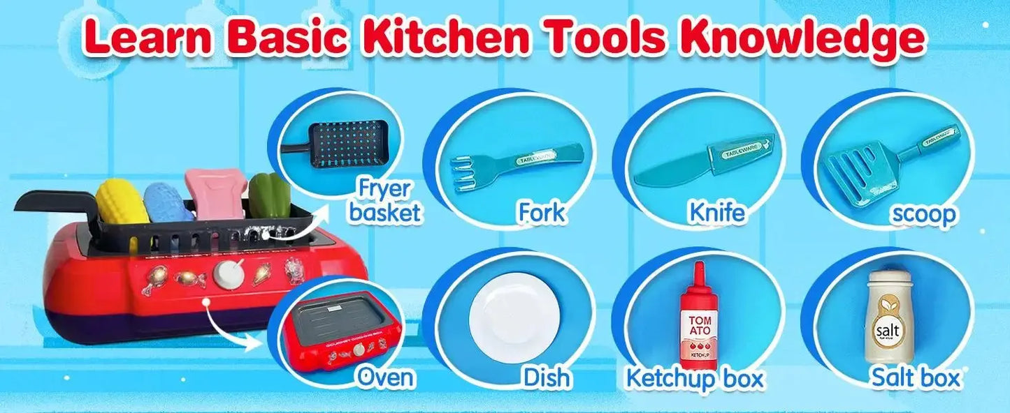 Color Changing Kids Food Fryer Pretend Play Toys - The Purely Baby