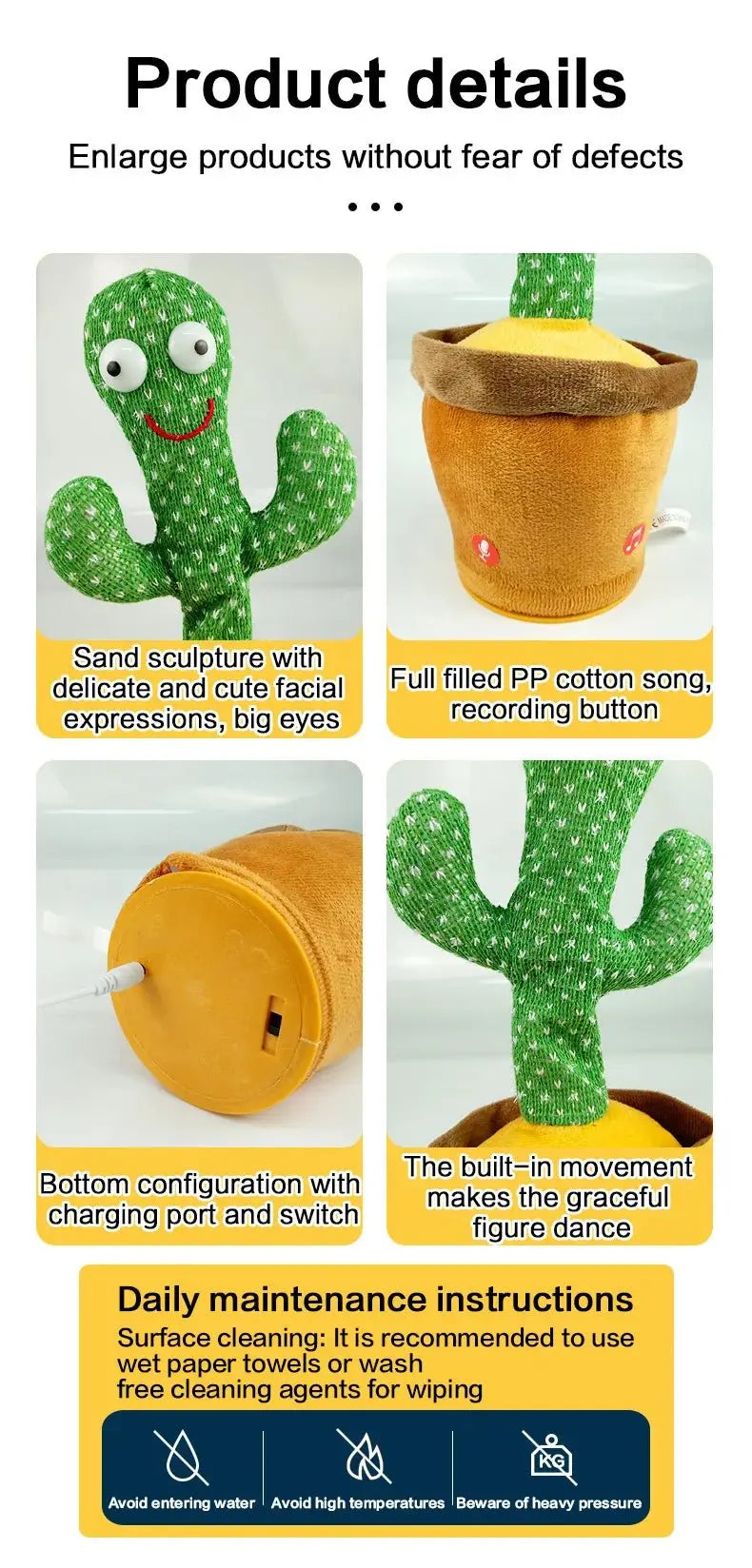 Dancing Talking Cactus Toys - The Purely Baby