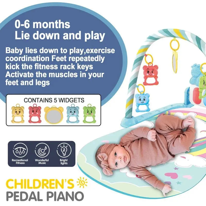Baby Fitness Stand Music Play Gym Activity Toys - The Purely Baby
