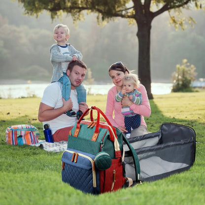 Foldable Baby Bed Diaper Bag - The Purely Baby